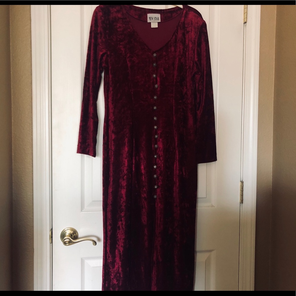 Burgundy Velvet Fancy Dress!